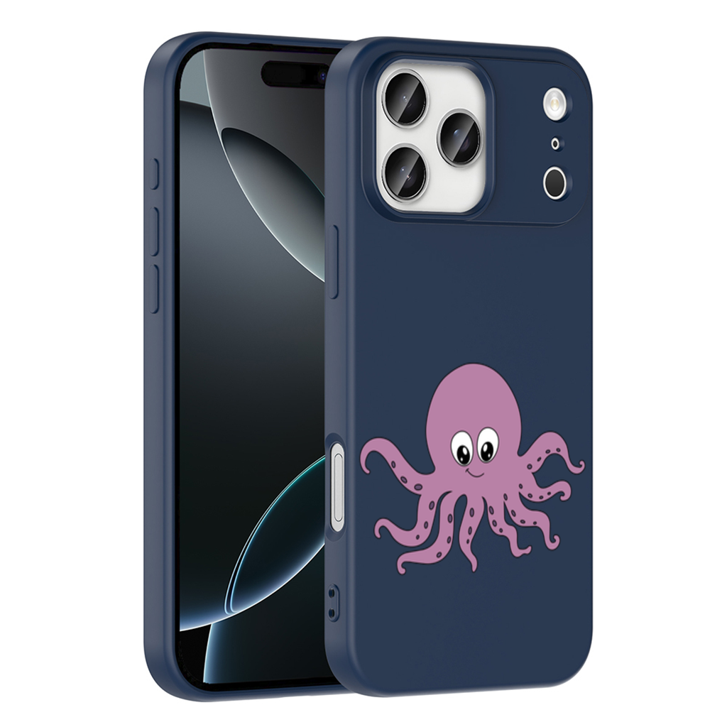 Cute Purple Octopus iPhone 17 Pro Max Case