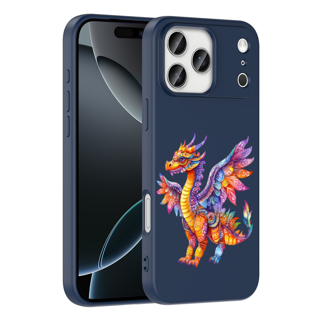 Vibrant Rainbow Mythical Dragon iPhone 17 Pro Max Case