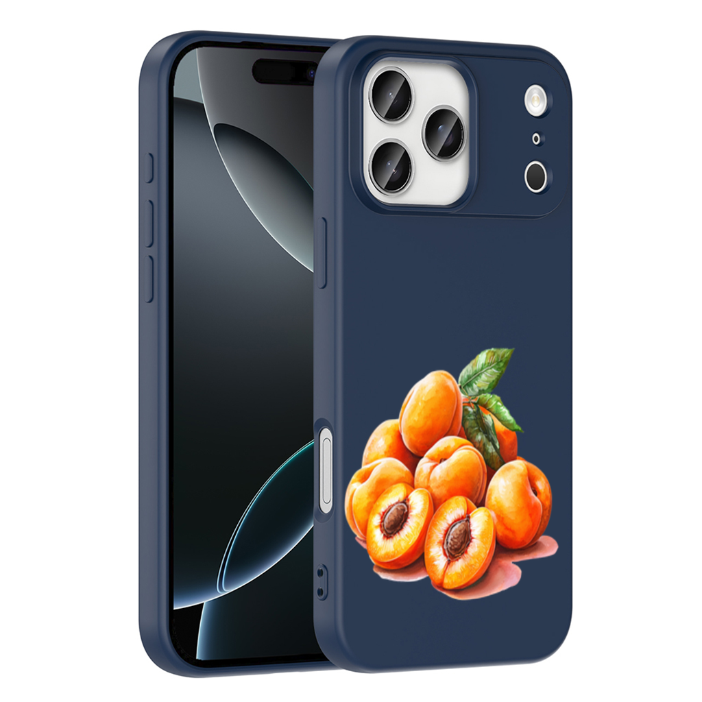 Watercolor Apricot and Leaves iPhone 17 Pro Max Case