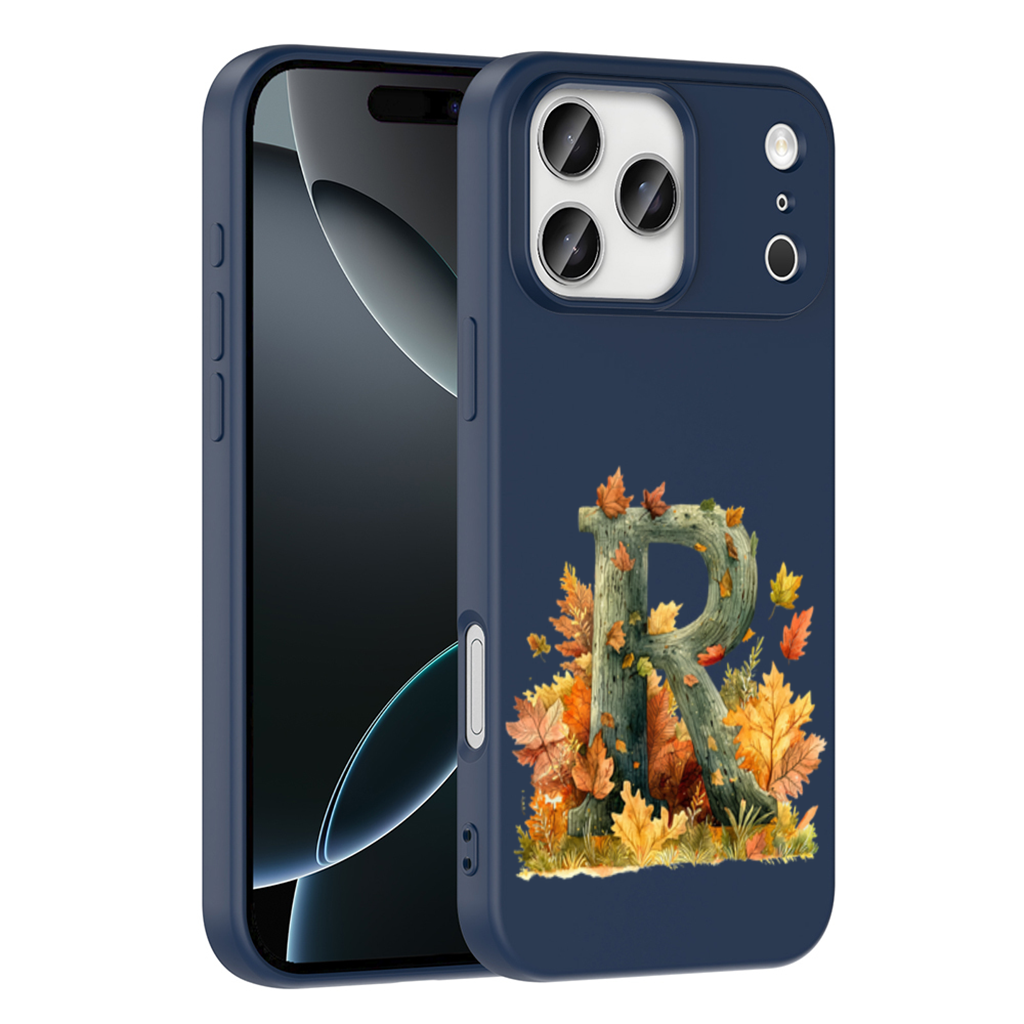 Autumn Letter R with Fall Leaves iPhone 17 Pro Max Case