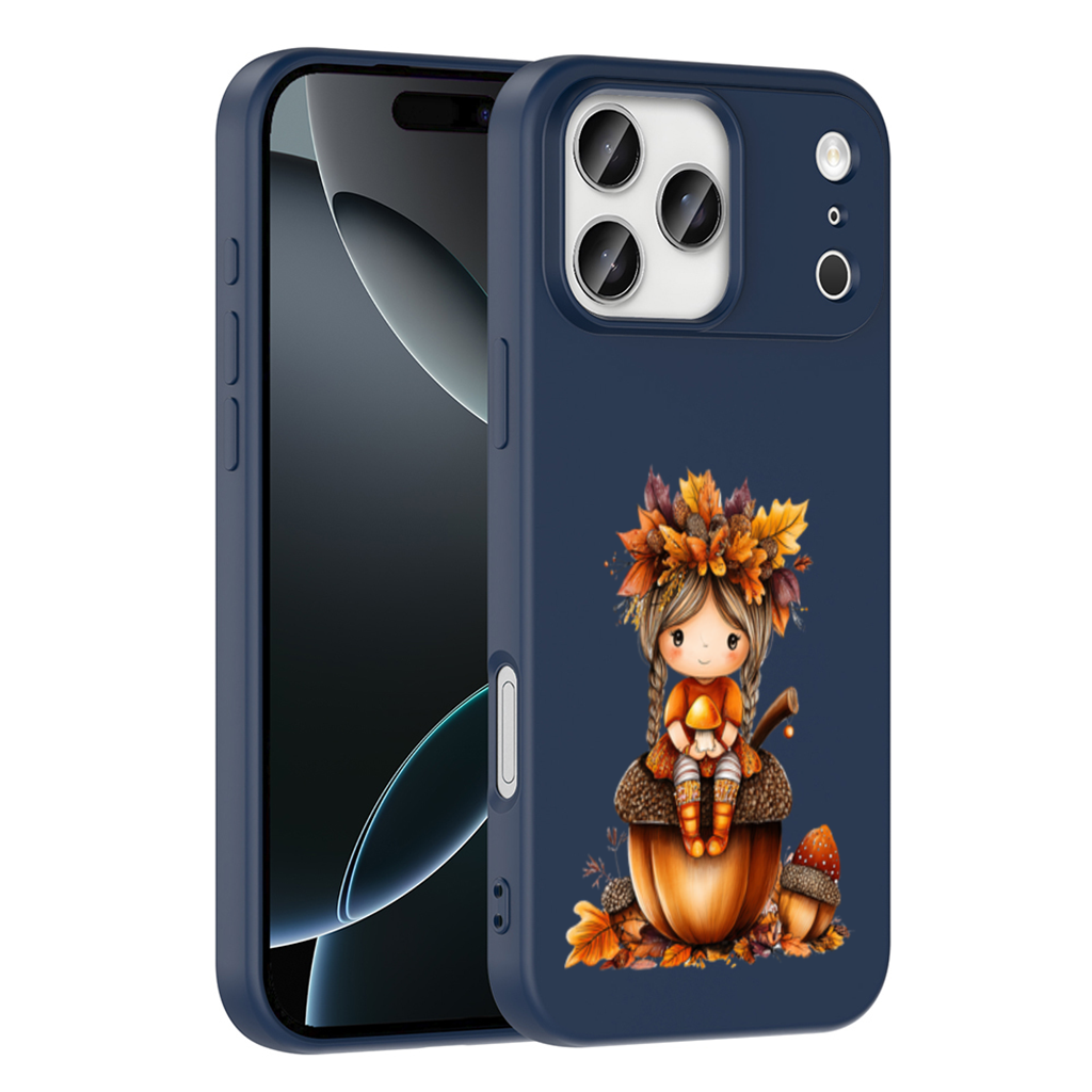Autumn Acorn Mushroom Girl iPhone 17 Pro Max Case
