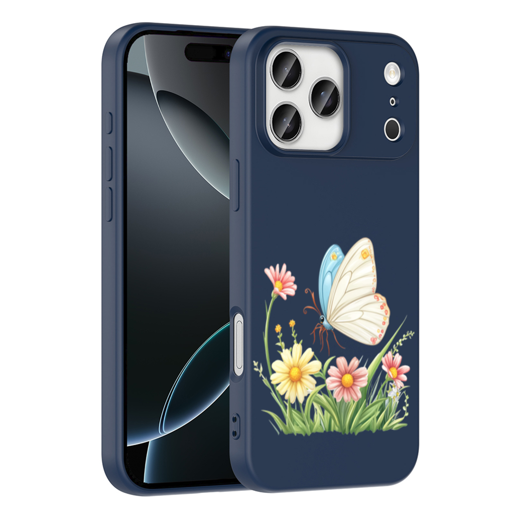 Whimsical Pastel Butterfly and Wildflowers iPhone 17 Pro Max Case