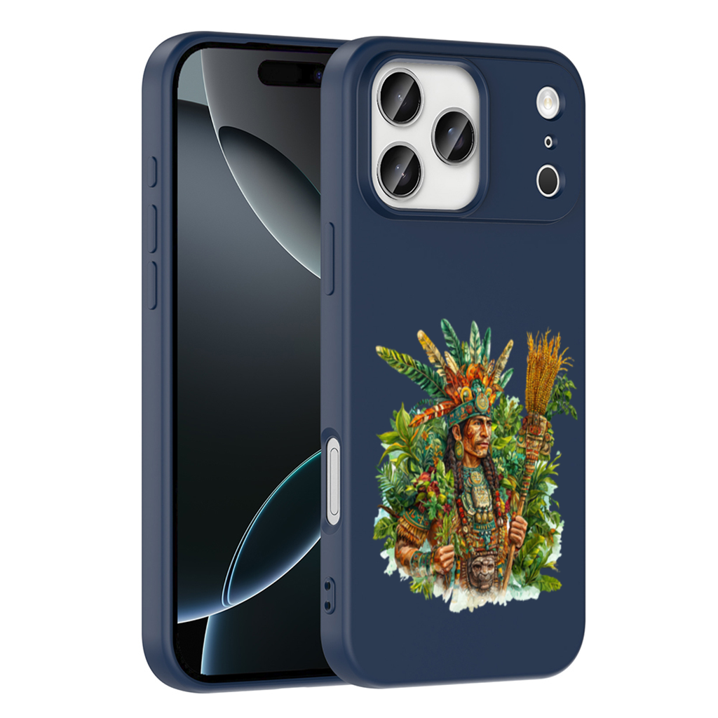 Mayan Maize Priest with Feather Headdress iPhone 17 Pro Max Case