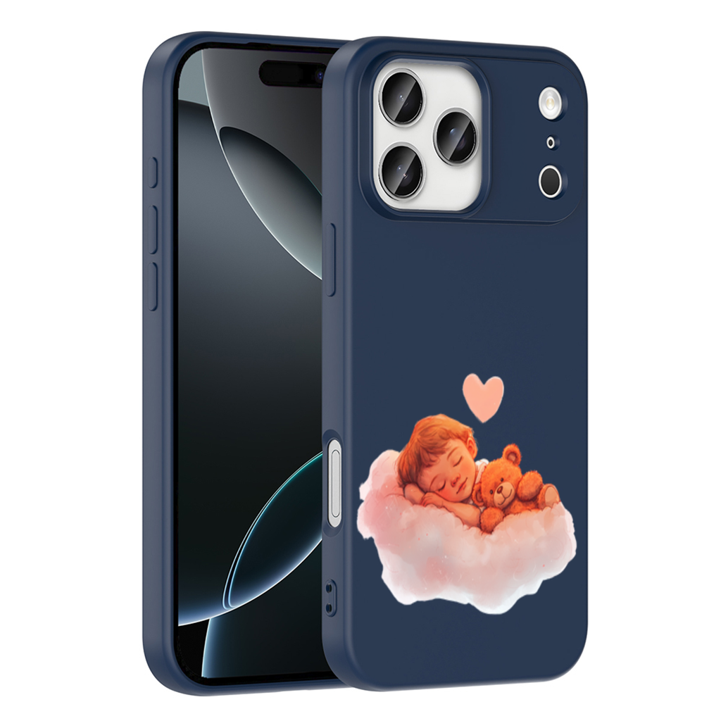 Sleeping Baby on Cloud with Teddy Bear iPhone 17 Pro Max Case