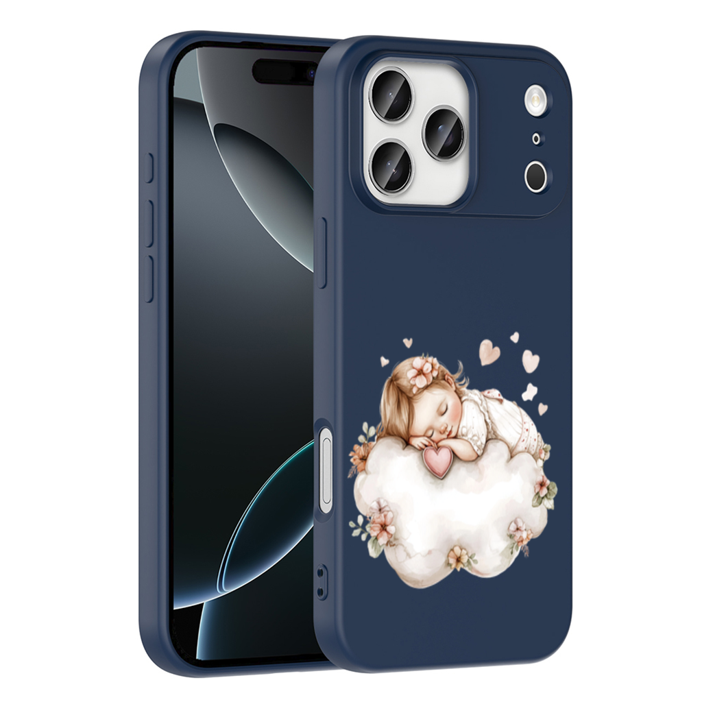 Sleeping Baby Girl on Floral Cloud iPhone 17 Pro Max Case