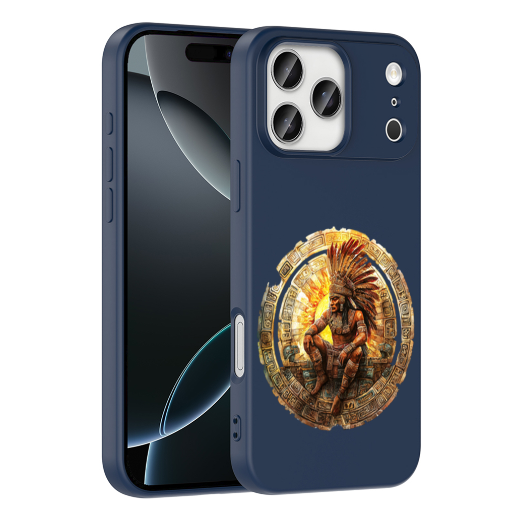 Ancient Aztec Sun Warrior iPhone 17 Pro Max Case