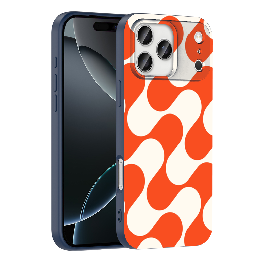 Retro 70s Orange Cream Groovy Curves iPhone 17 Pro Max Case