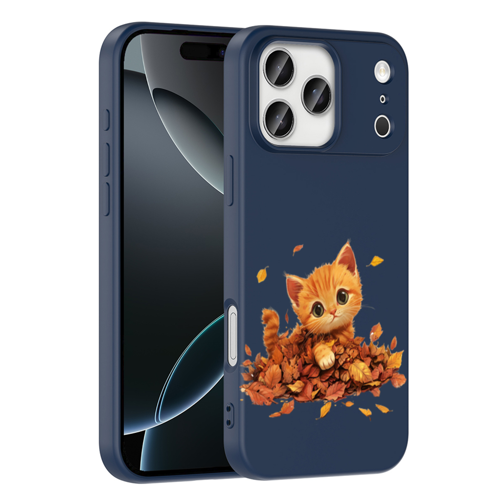 Ginger Kitten in Autumn Leaves iPhone 17 Pro Max Case