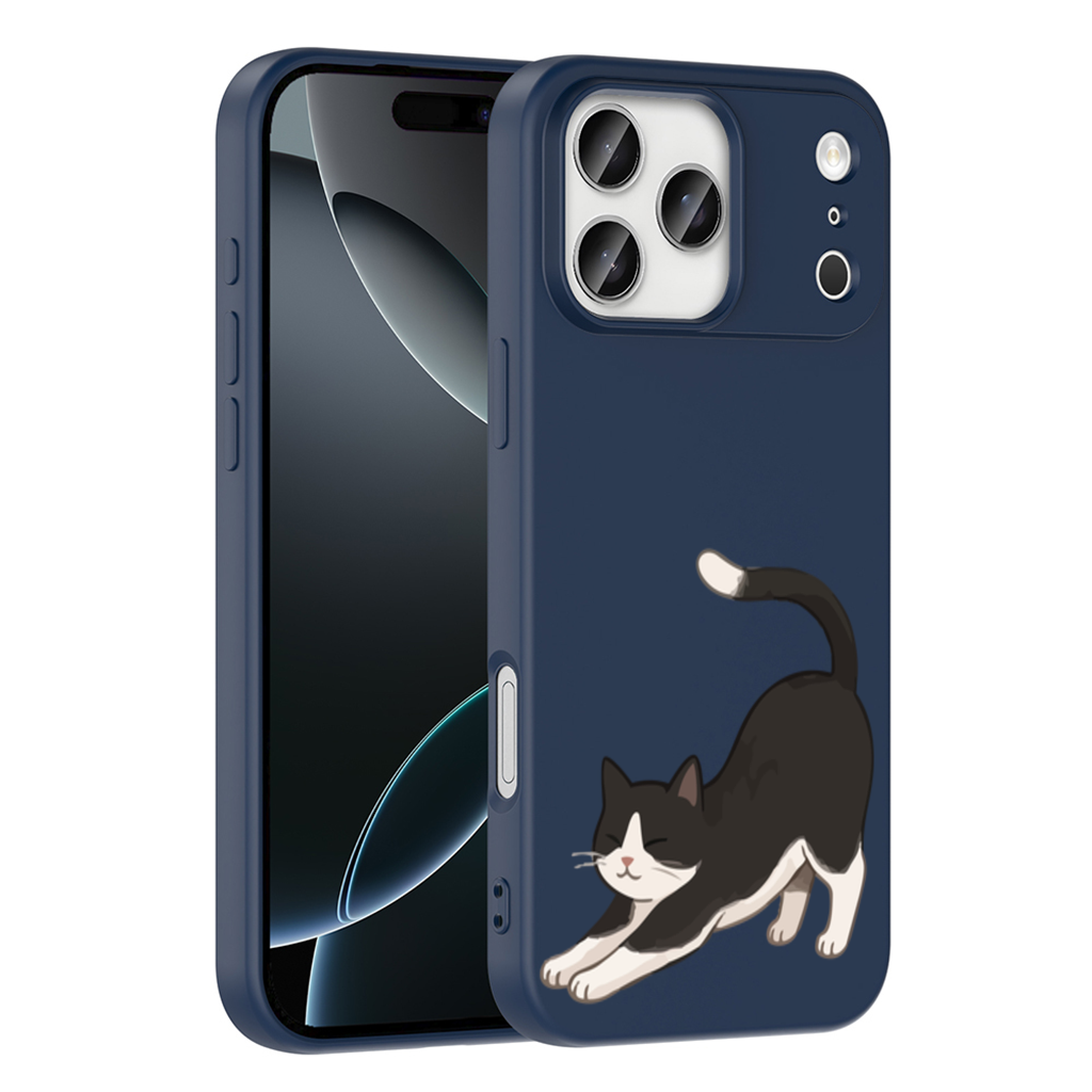 Stretching Tuxedo Cat iPhone 17 Pro Max Case