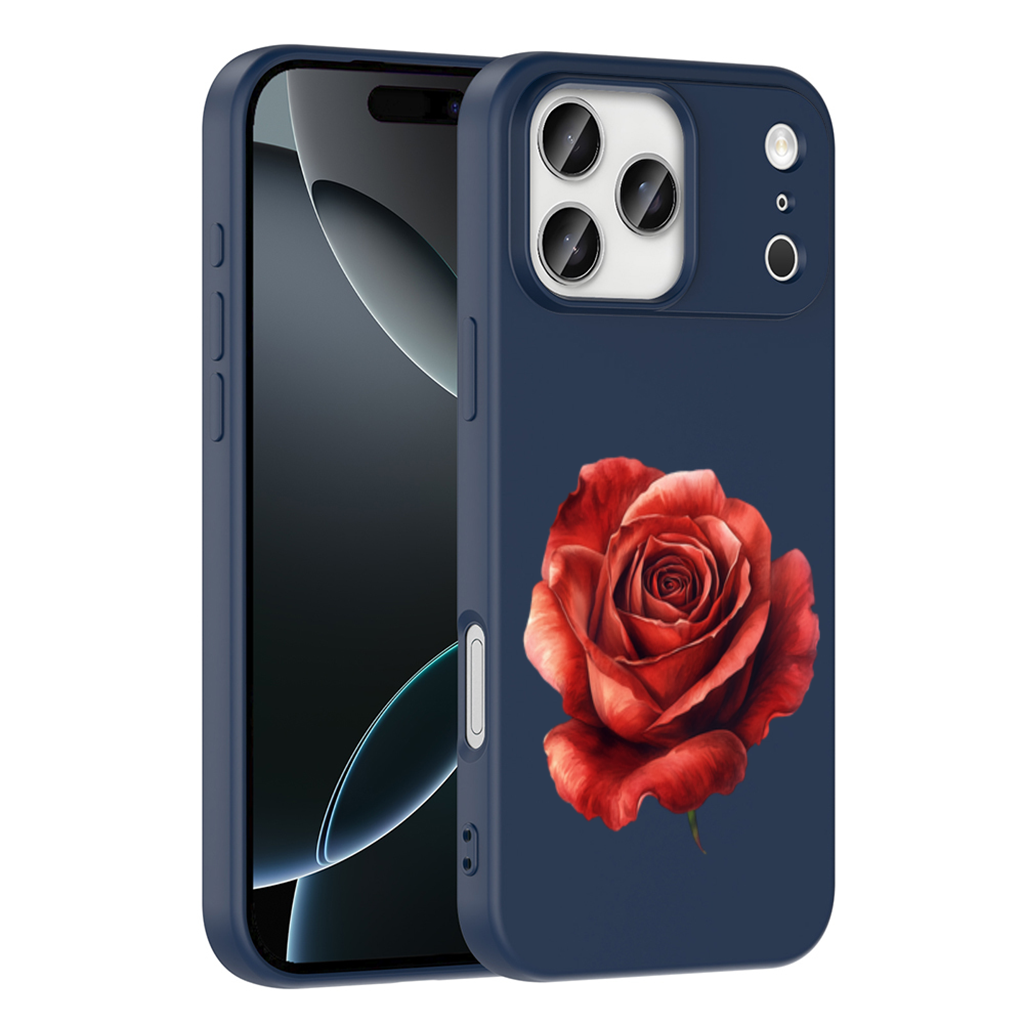 Crimson Red Rose iPhone 17 Pro Max Case