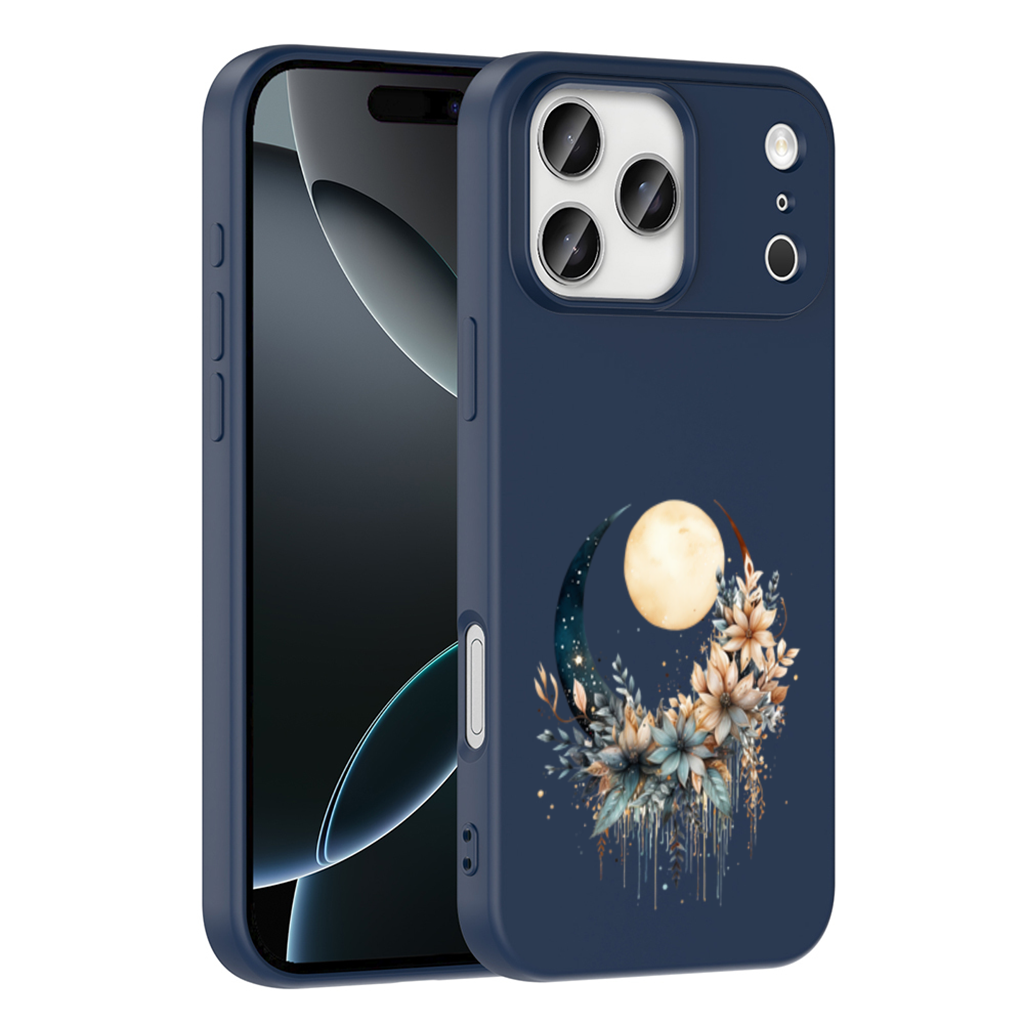 Celestial Boho Moon Floral iPhone 17 Pro Max Case