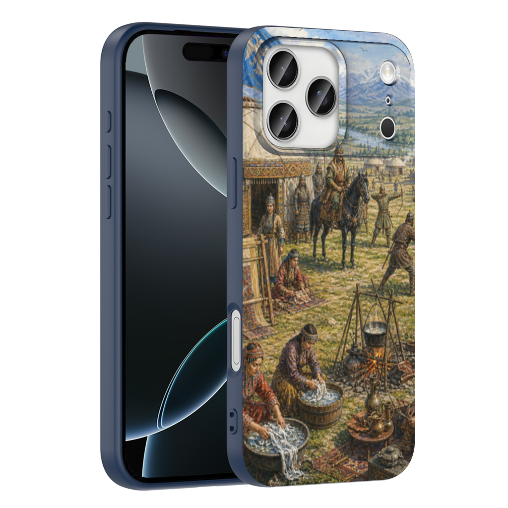 Ancient Steppe Heritage Historic Turkish Camp Scene Art iPhone 17 Pro Max Case