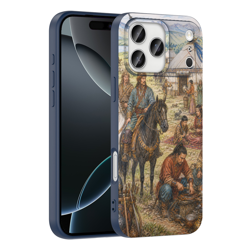 Blacksmiths of the Steppe Ancient Nomadic Camp Art iPhone 17 Pro Max Case