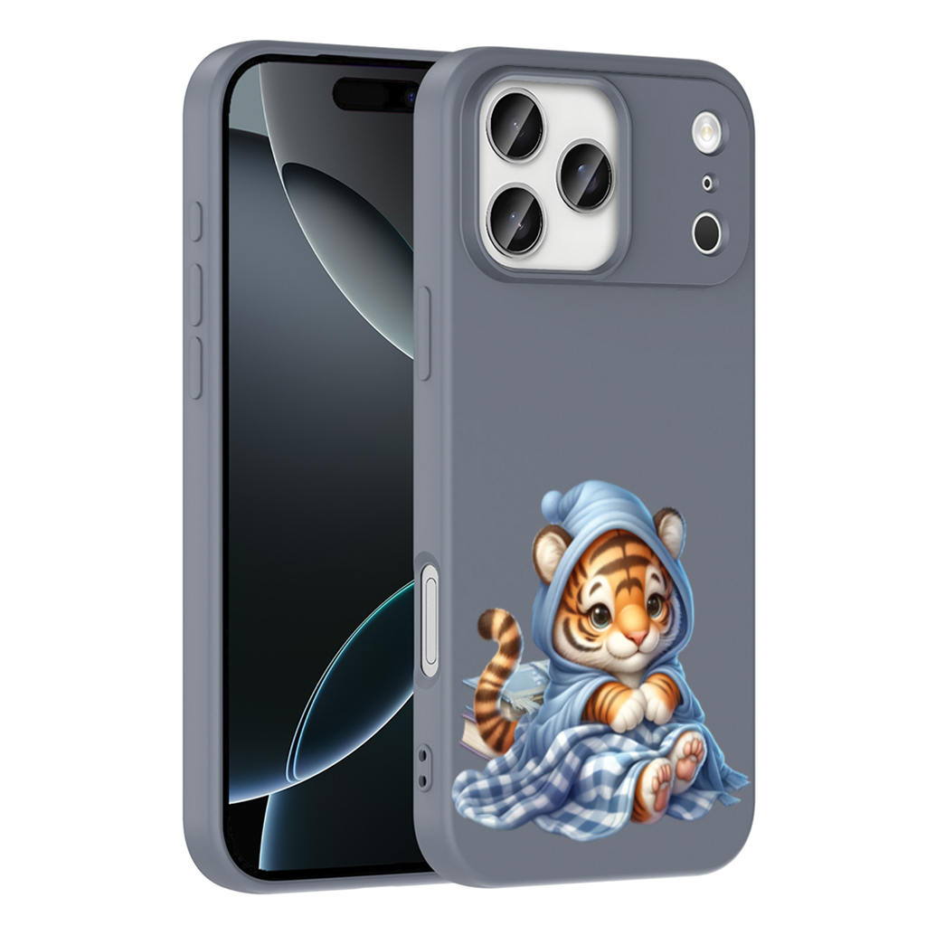 Sleepy Baby Tiger Cub on Books iPhone 17 Pro Max Case