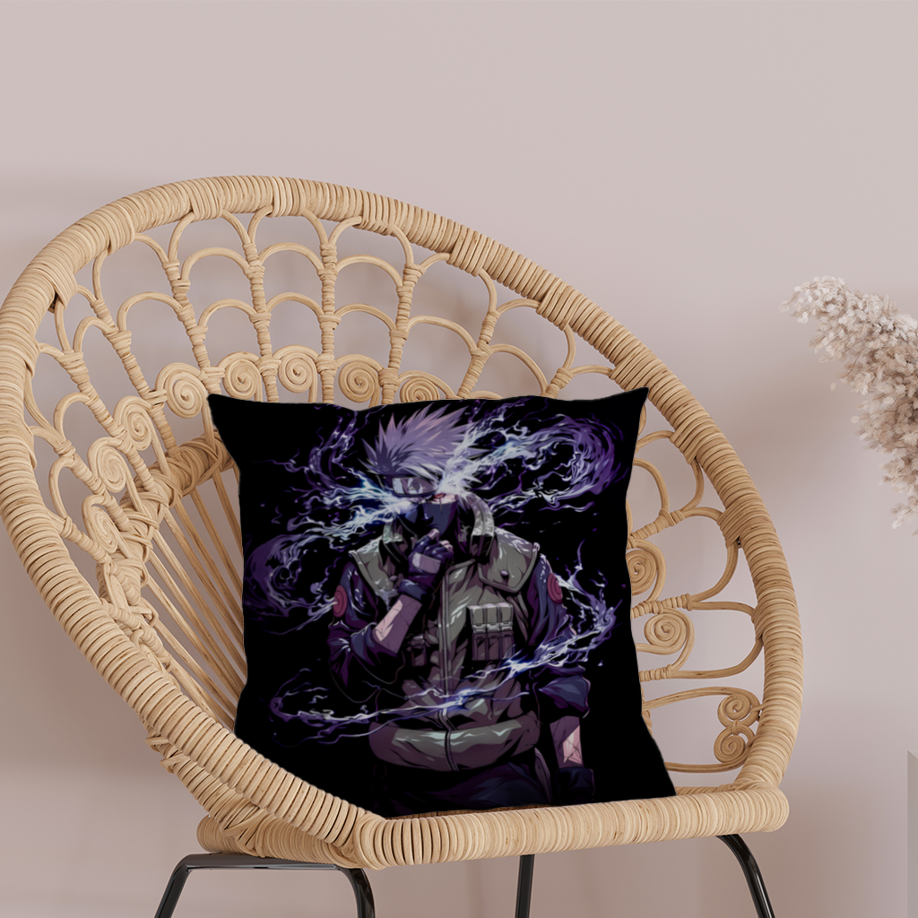 Kakashi Hatake The Surge of Purple Lightning Decorative pillow cover