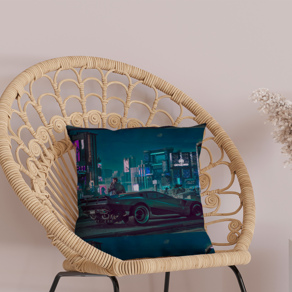Cyberpunk Themed Customizable Gaming Design Product Decorative pillow cover