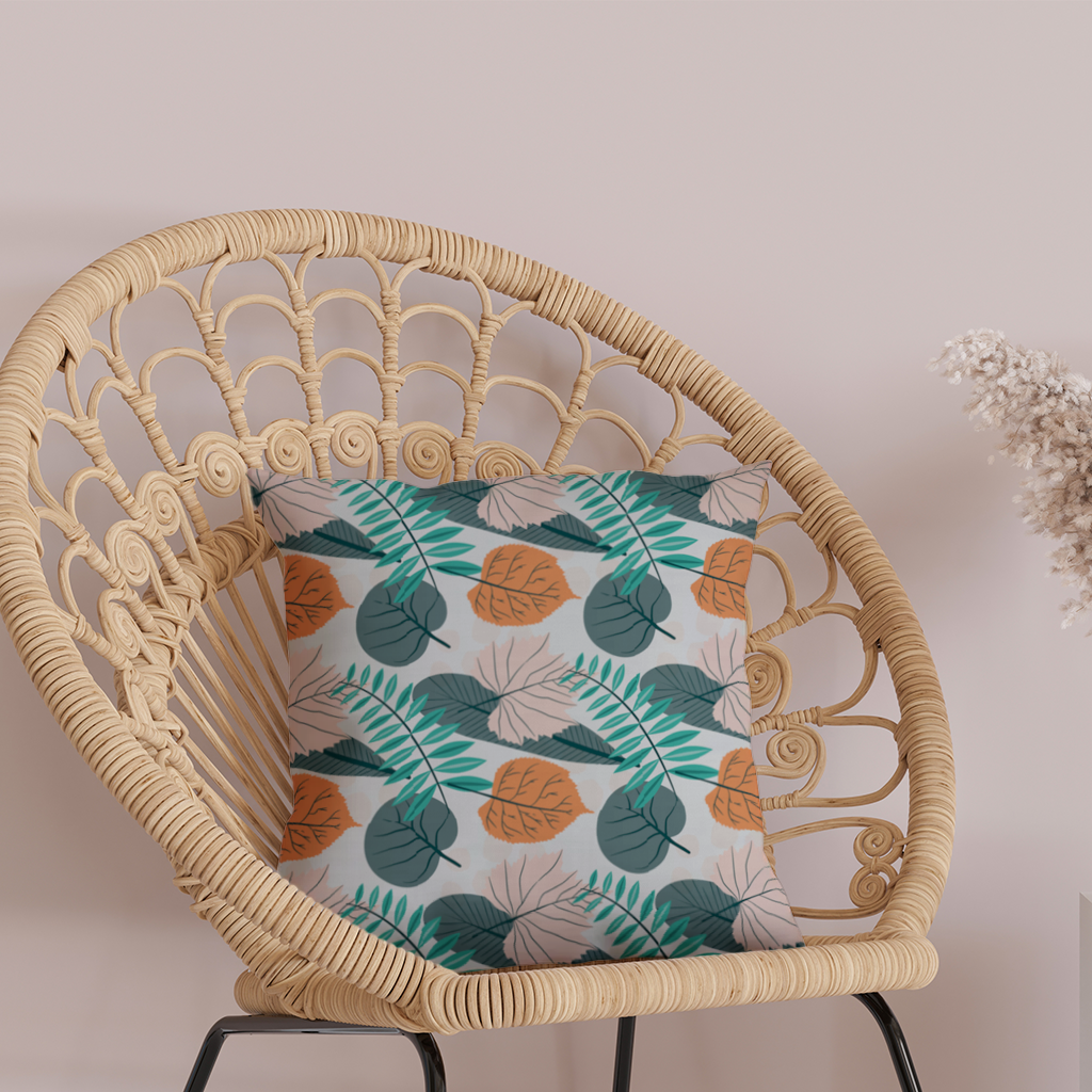 Modern Tropical Leaves Decorative pillow cover
