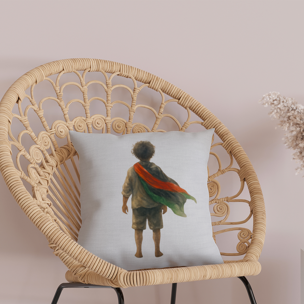 Palestinian Boy Back to the World Decorative pillow cover