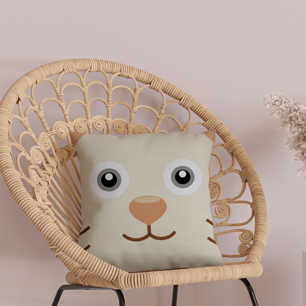 Teddy Bear Pooli-Cute Cat Pedro Face Decorative pillow cover