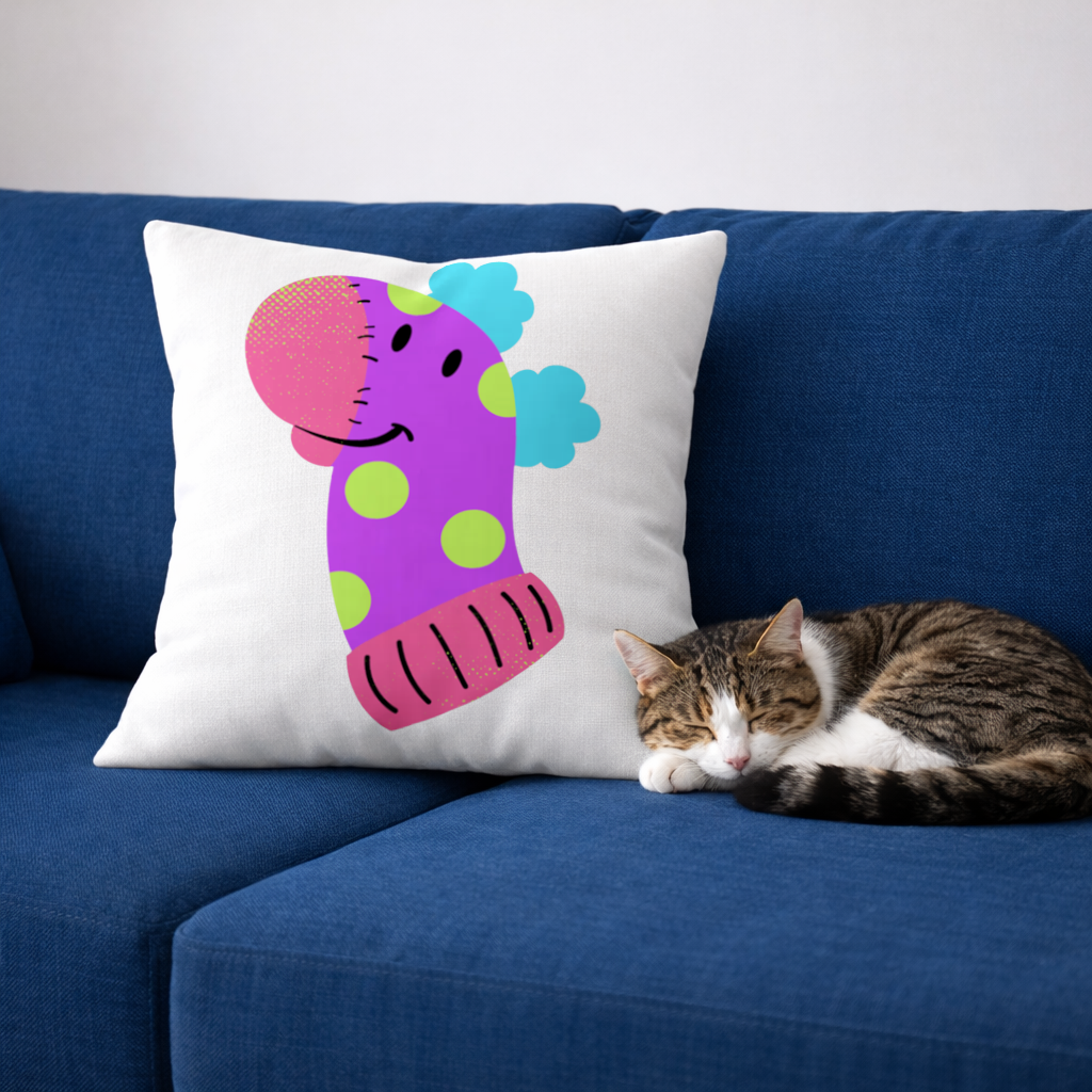 Cute Colorful Dinosaur Illustration Decorative pillow cover