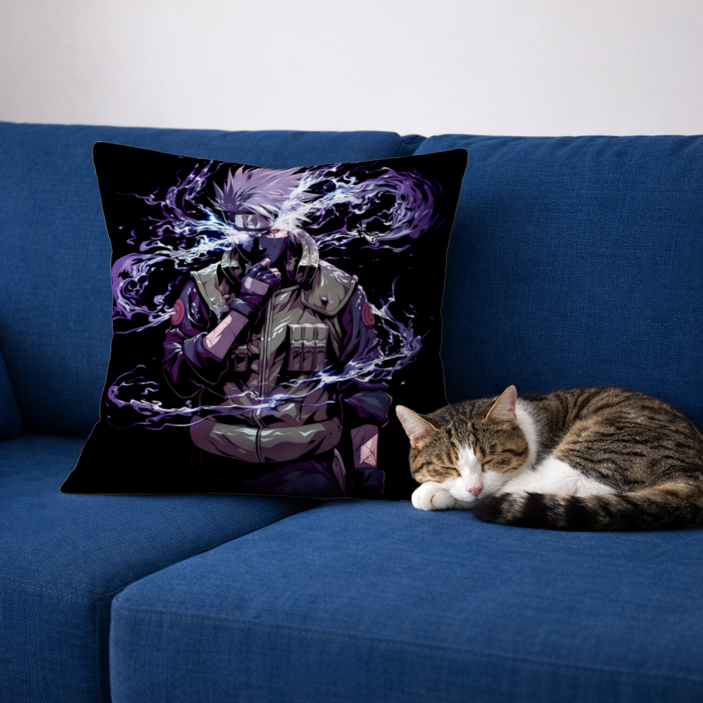 Kakashi Hatake The Surge of Purple Lightning Decorative pillow cover