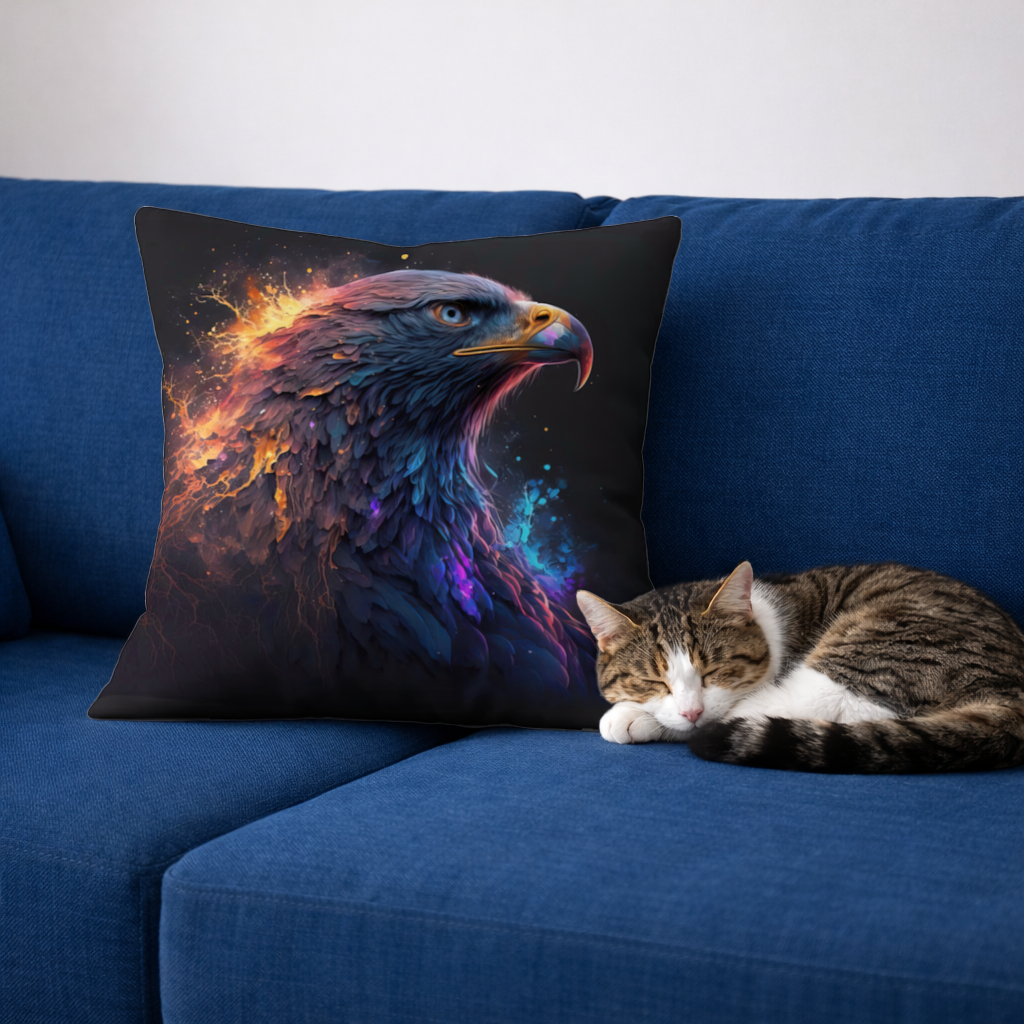 Eagle image A symbol of strength and freedom. Decorative pillow cover
