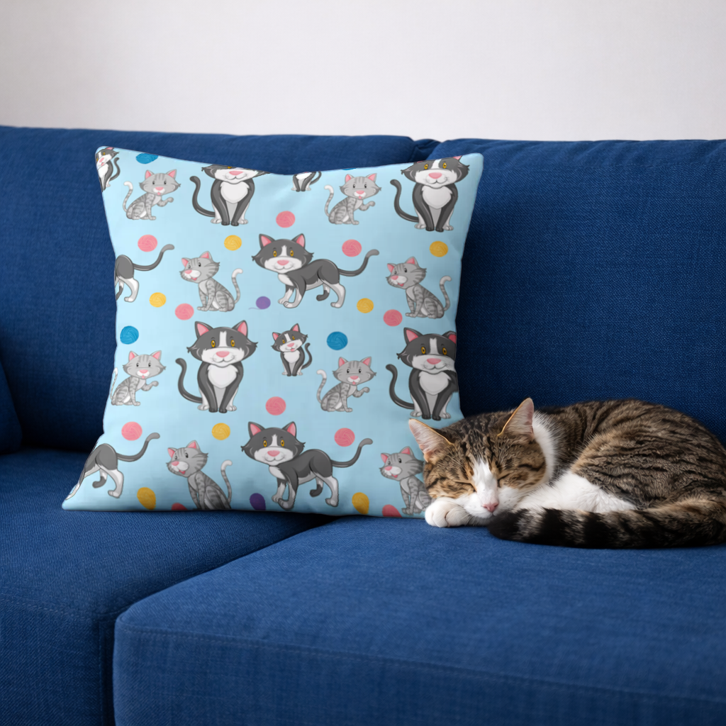 cat repeat pattern Decorative pillow cover