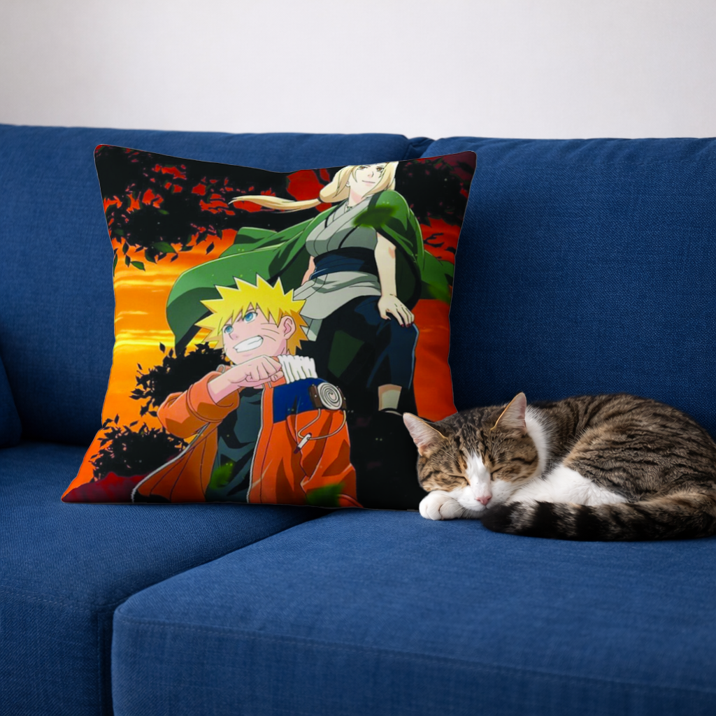 Orange Jacket Warrior Red Sunset Decorative pillow cover