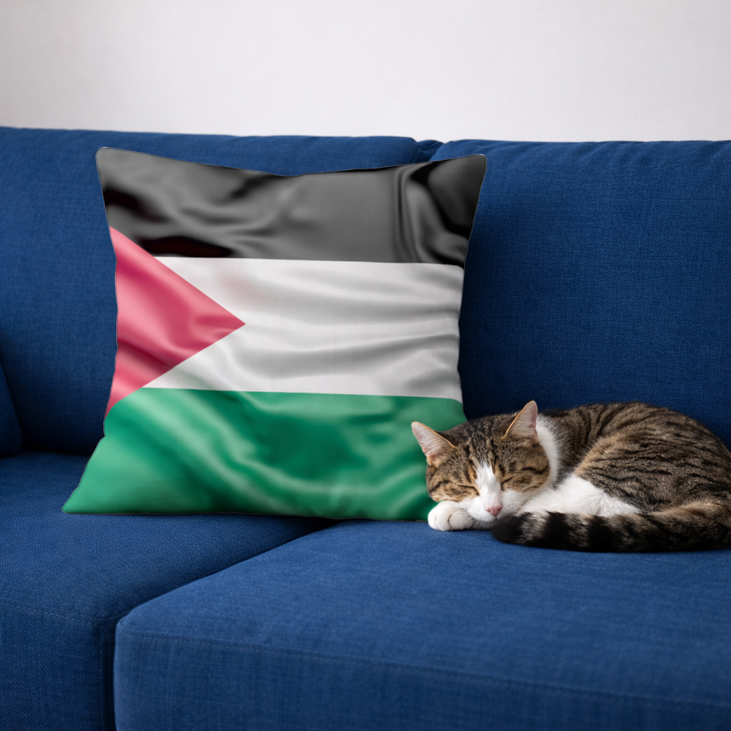 Waving Palestine Flag Decorative pillow cover