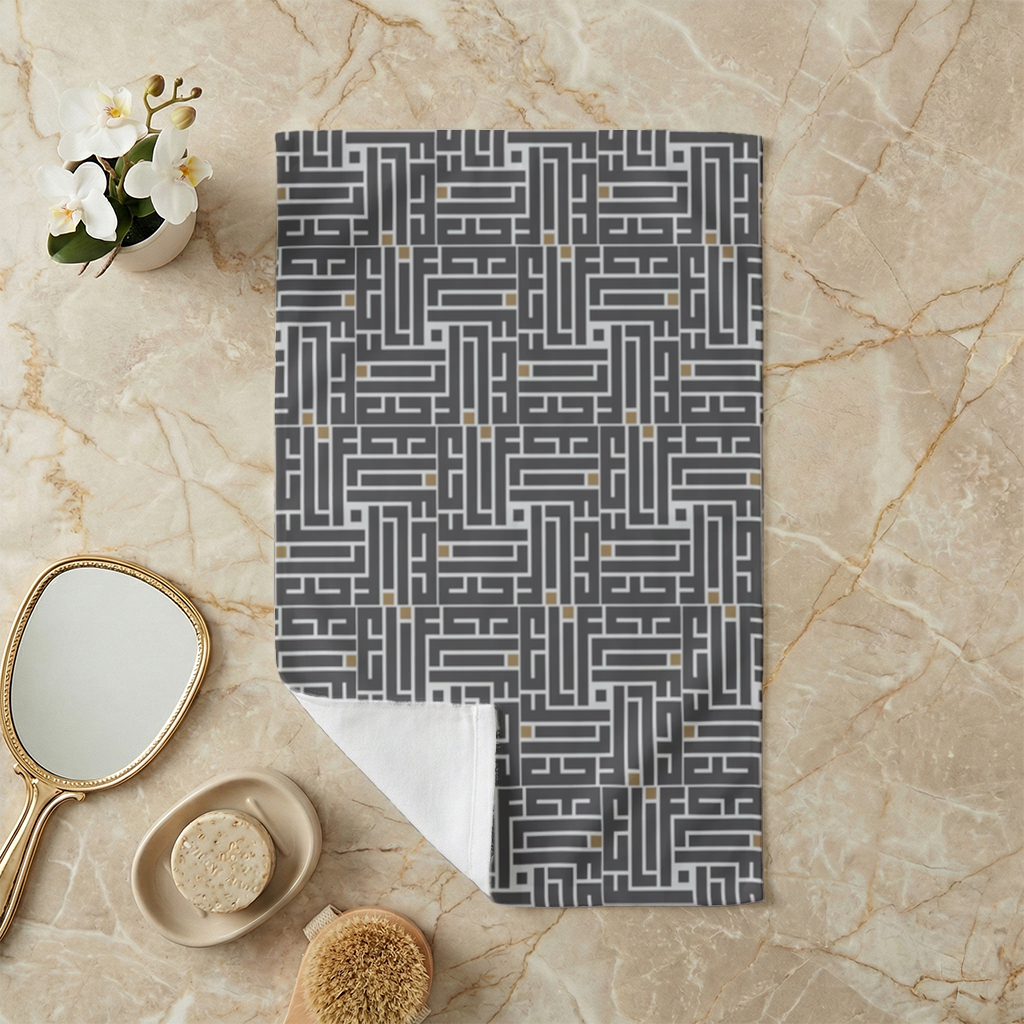 Kufi yazı- Elif Hand Towel