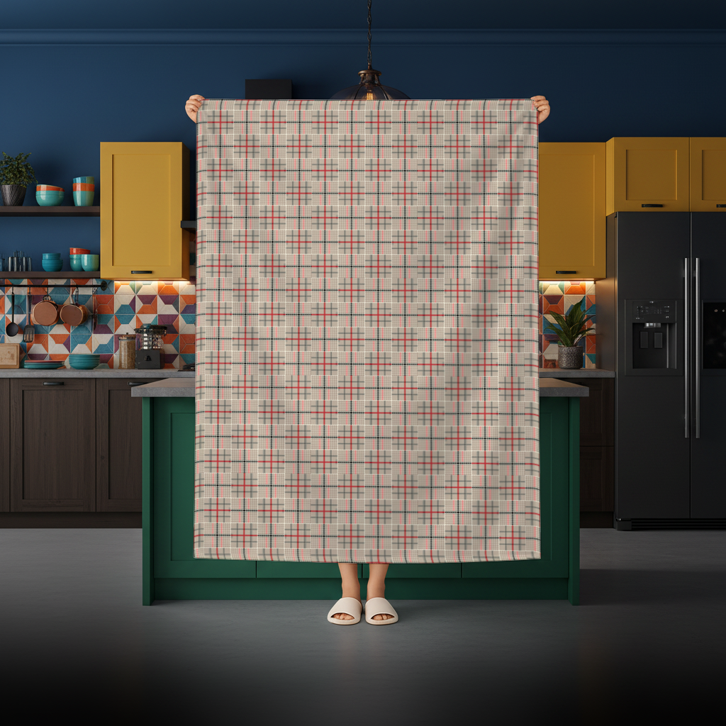Red Black Geometric Tribal Pattern Rectangular Tablecloth
