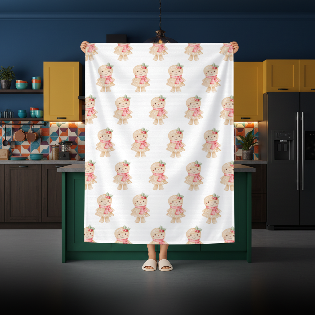 Cute Gingerbread Cookie Character Rectangular Tablecloth