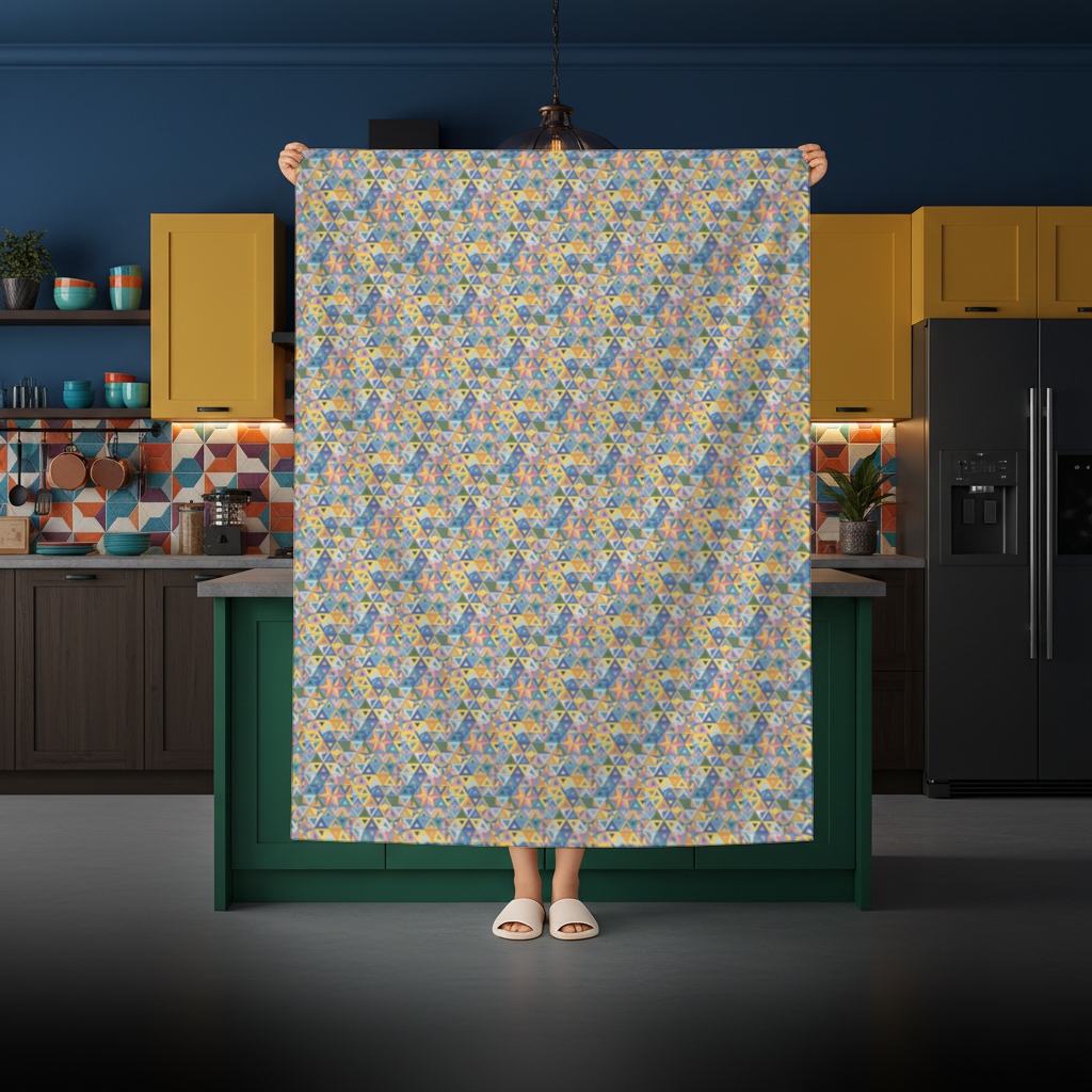 Rainbow triangle pattern Rectangular Tablecloth