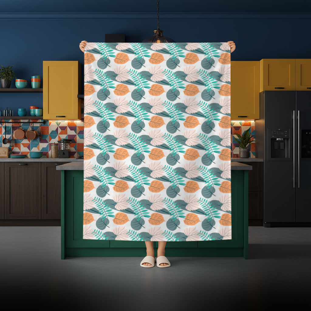 Modern Tropical Leaves Rectangular Tablecloth