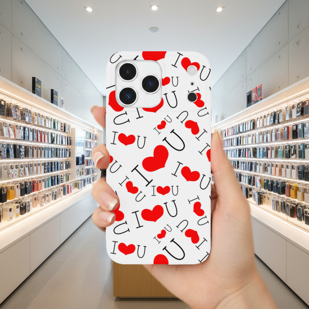 Valentines Day I Love You Heart Pattern Romantic Design iPhone 17 Pro Max Case
