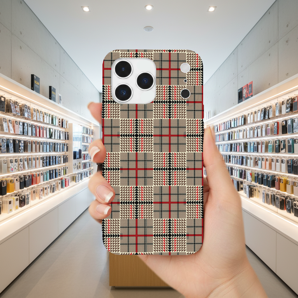 Red Black Geometric Tribal Pattern iPhone 17 Pro Max Case