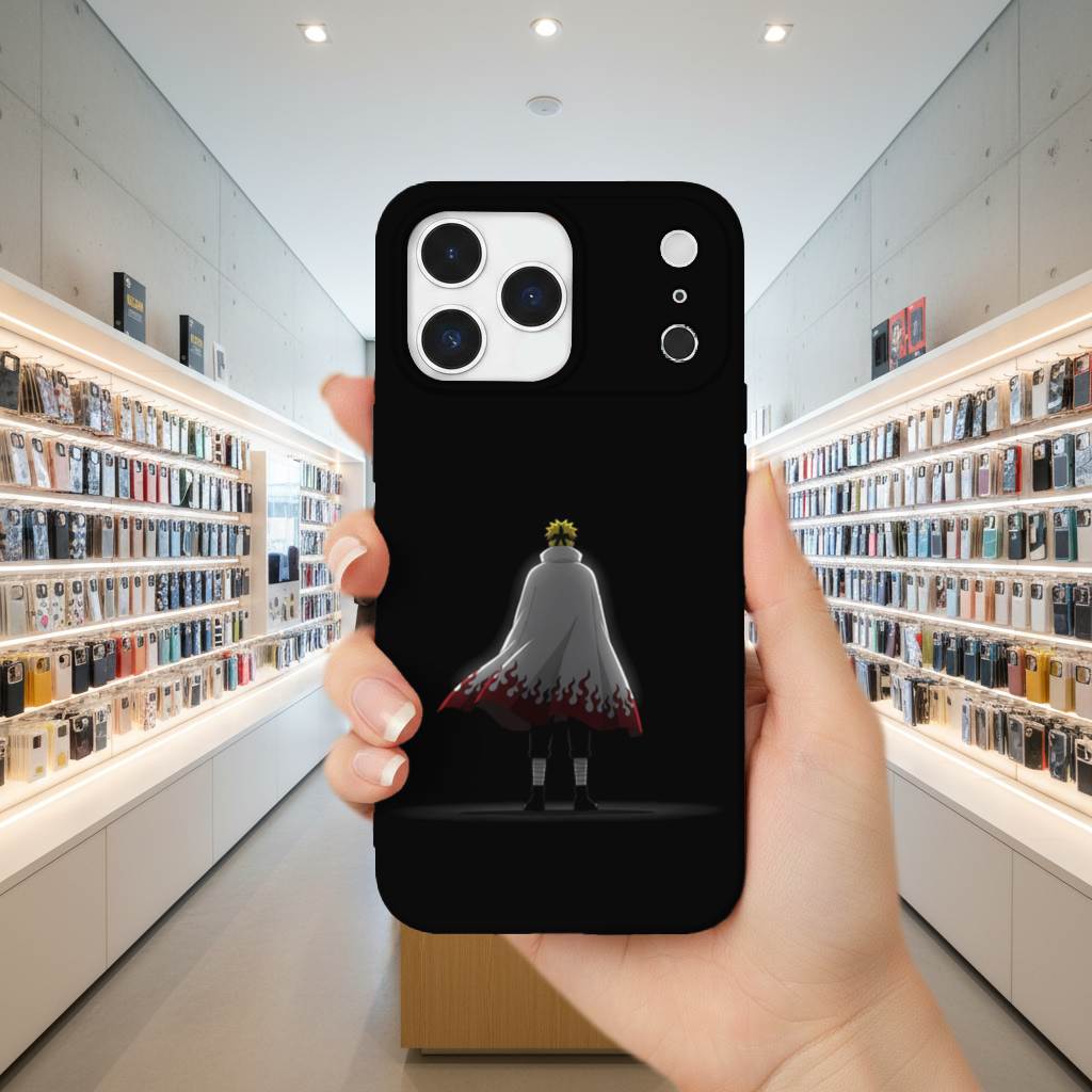 Power from Darkness Naruto Uzumaki Hokage Silhouette iPhone 17 Pro Max Case