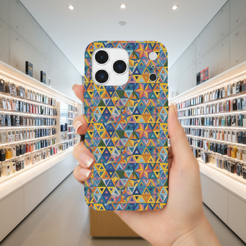 Rainbow triangle pattern iPhone 17 Pro Max Case