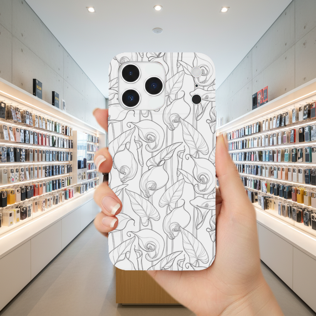 Calla Lily Sketch iPhone 17 Pro Max Case