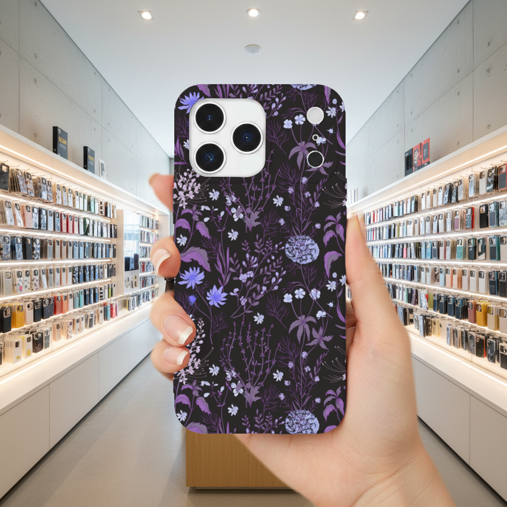 Purple Gothic Botanical iPhone 17 Pro Max Case