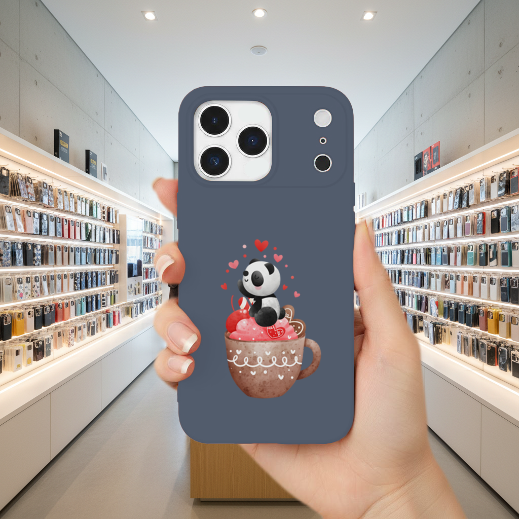 Kawaii Panda Kahve Keyfi iPhone 17 Pro Max Kılıfı