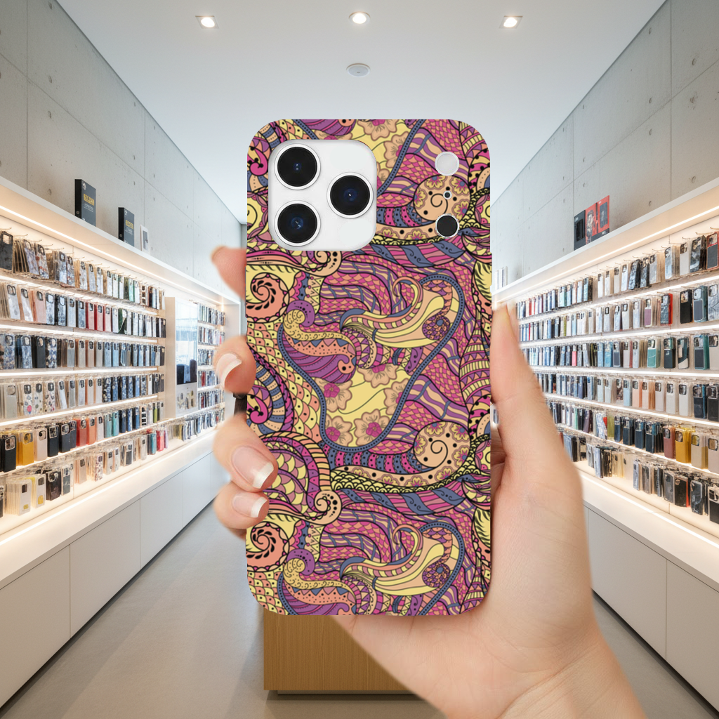 Psychedelic Zentangle Floral iPhone 17 Pro Max Case