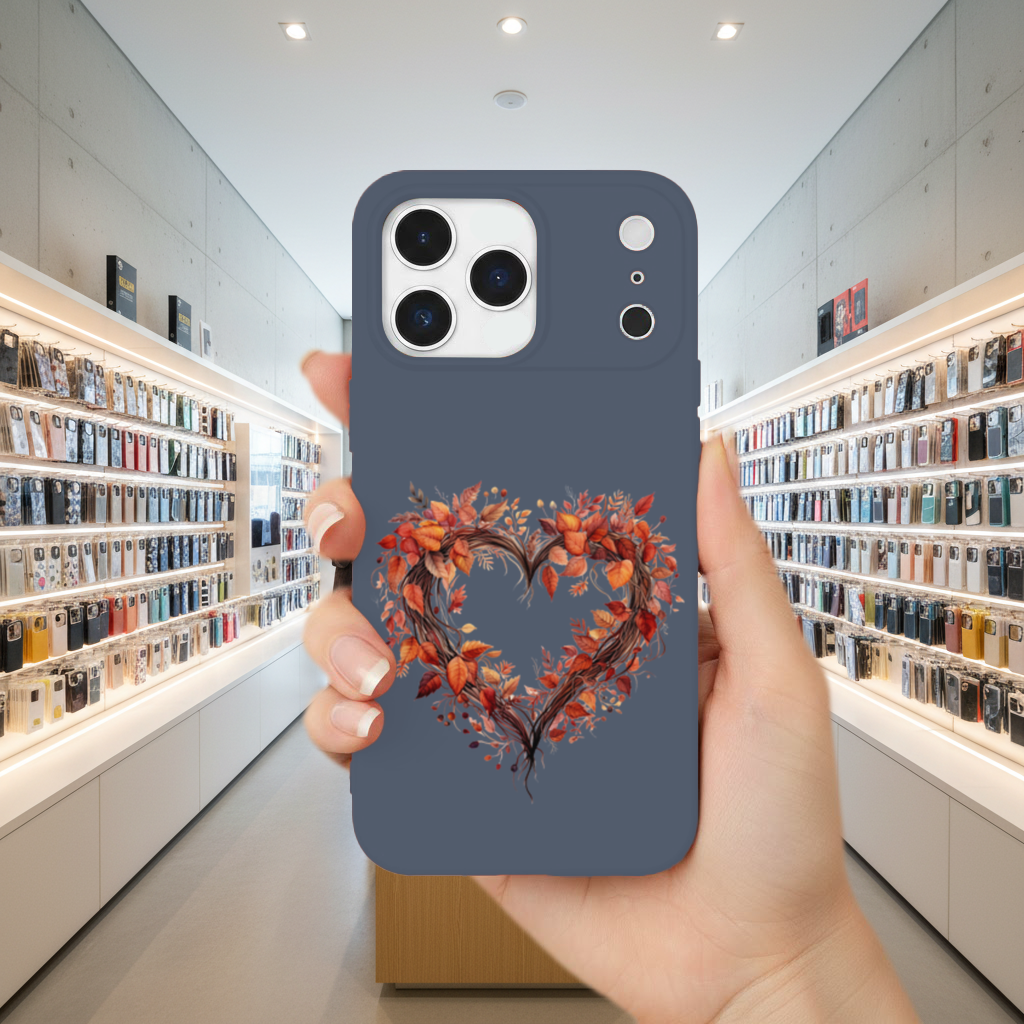 Autumn Leaves Heart Wreath iPhone 17 Pro Max Case