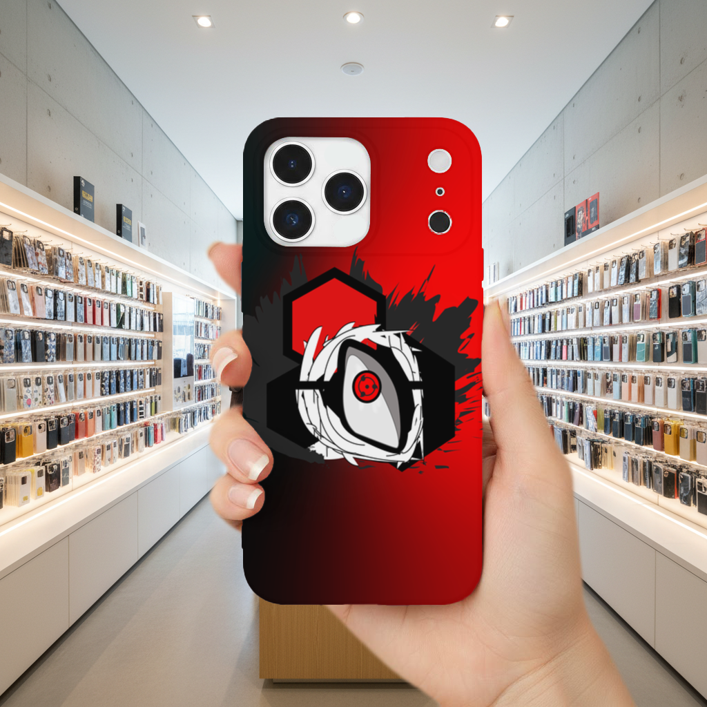 Mystic Red Eye Hexagon iPhone 17 Pro Max Case