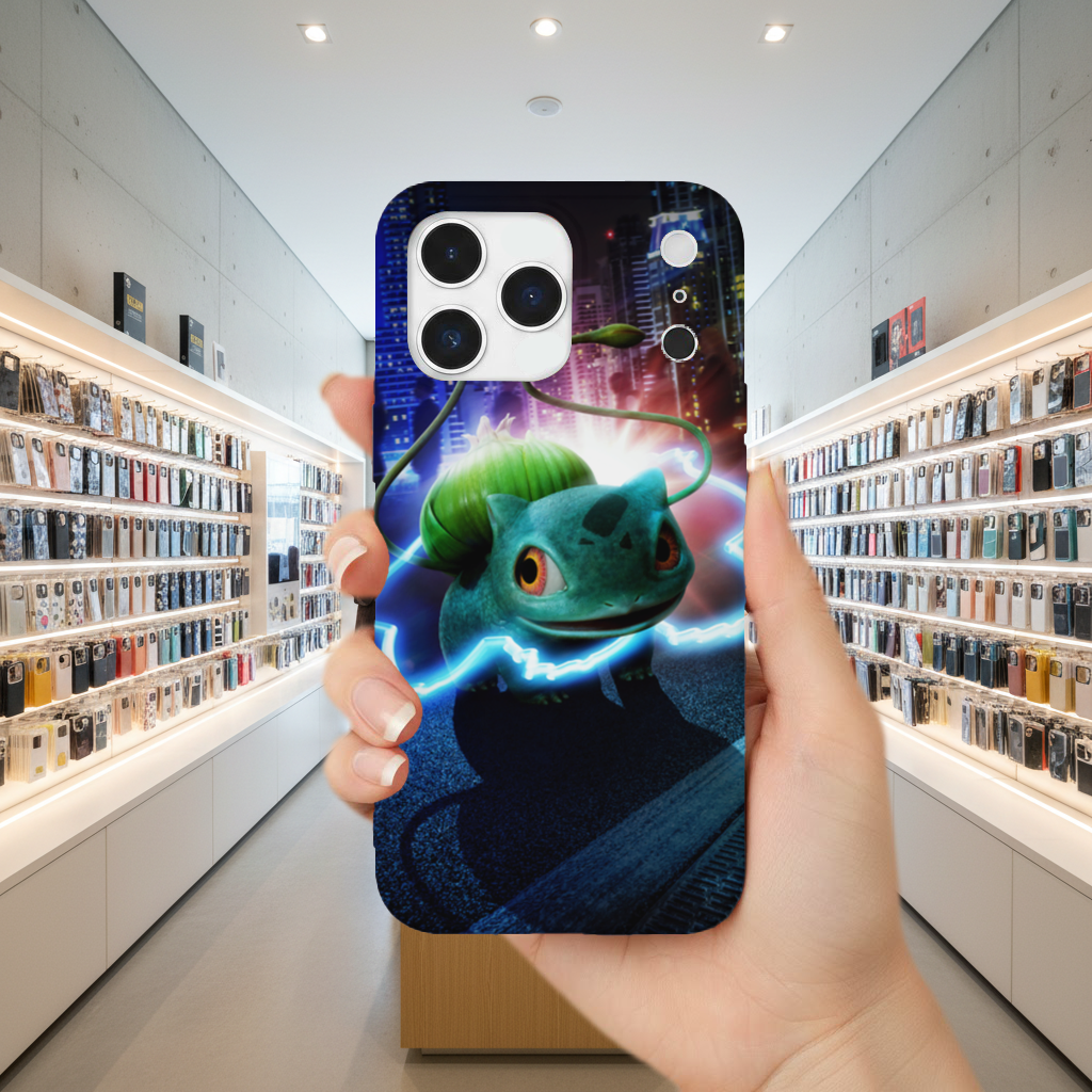 Gece Şehrinde Parlayan Neon Canavar iPhone 17 Pro Max Kılıfı