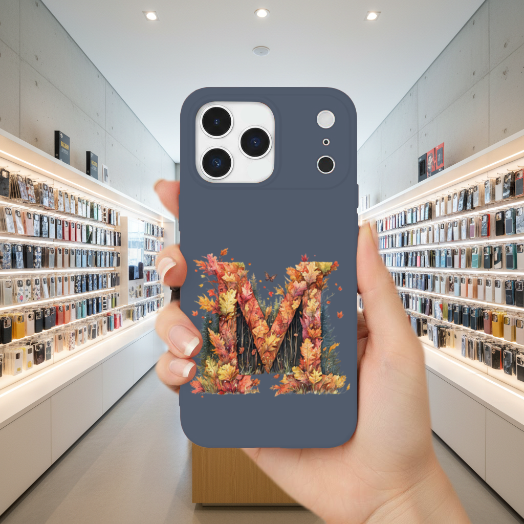 Autumn Letter M With Fall Leaves iPhone 17 Pro Max Case