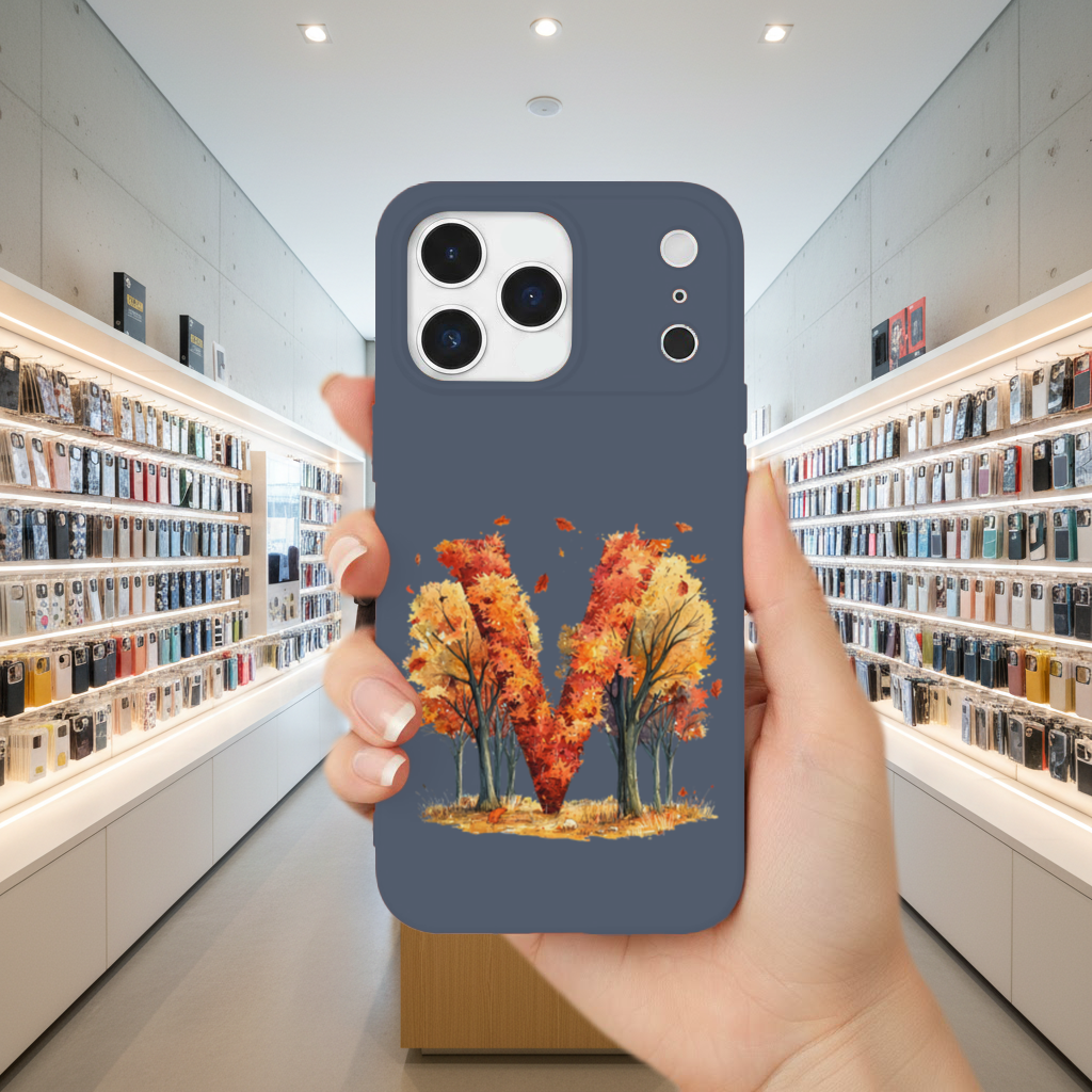 Orange Autumn Forest Letter M iPhone 17 Pro Max Case