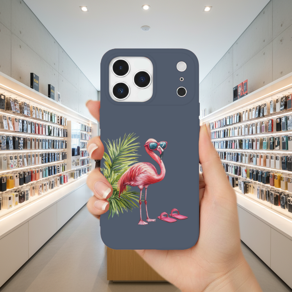 Pink Flamingo with Sunglasses iPhone 17 Pro Max Case