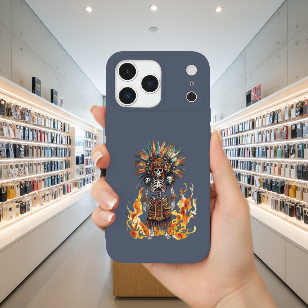 Aztec Skeleton Warrior iPhone 17 Pro Max Case