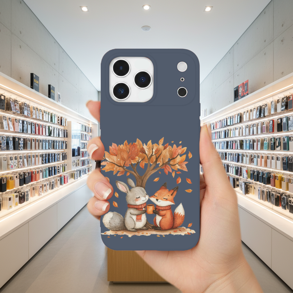 Cozy Autumn Fox and Rabbit iPhone 17 Pro Max Case